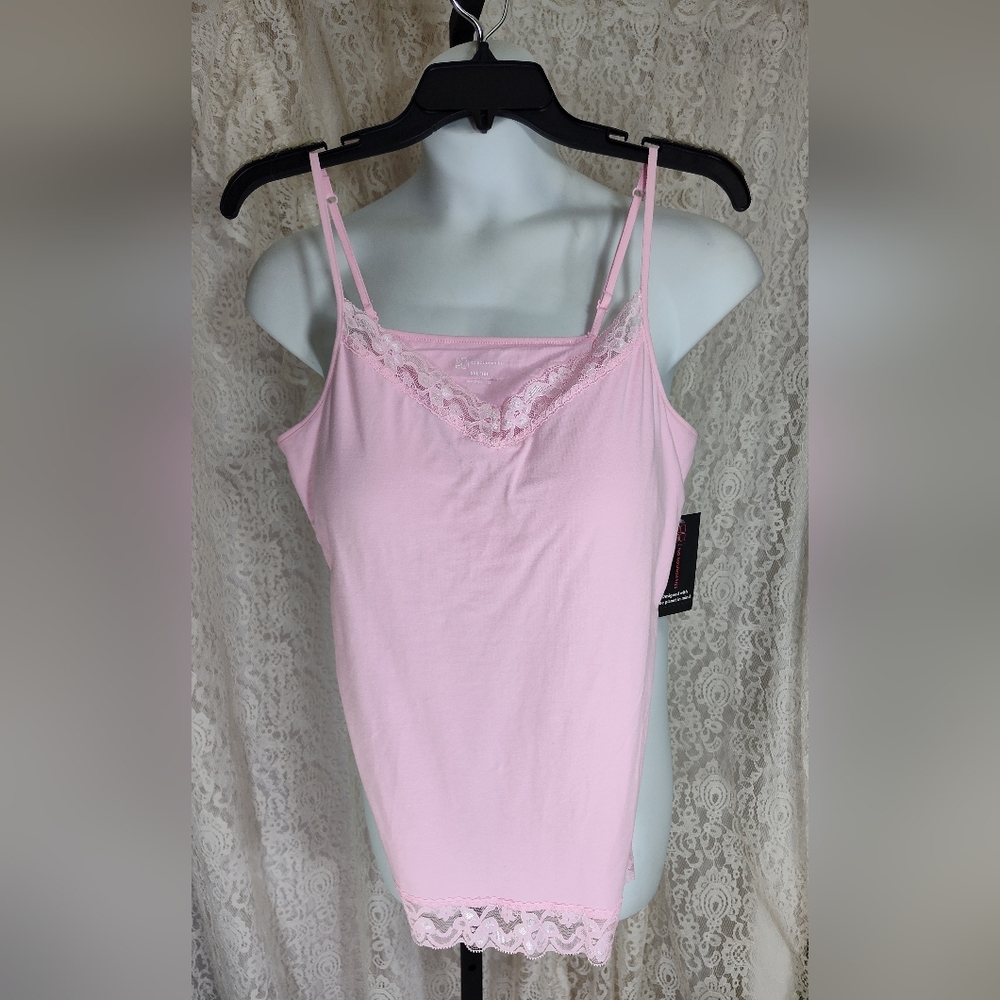 NOBO Pink Shelf Bra Camisole Adj. Straps